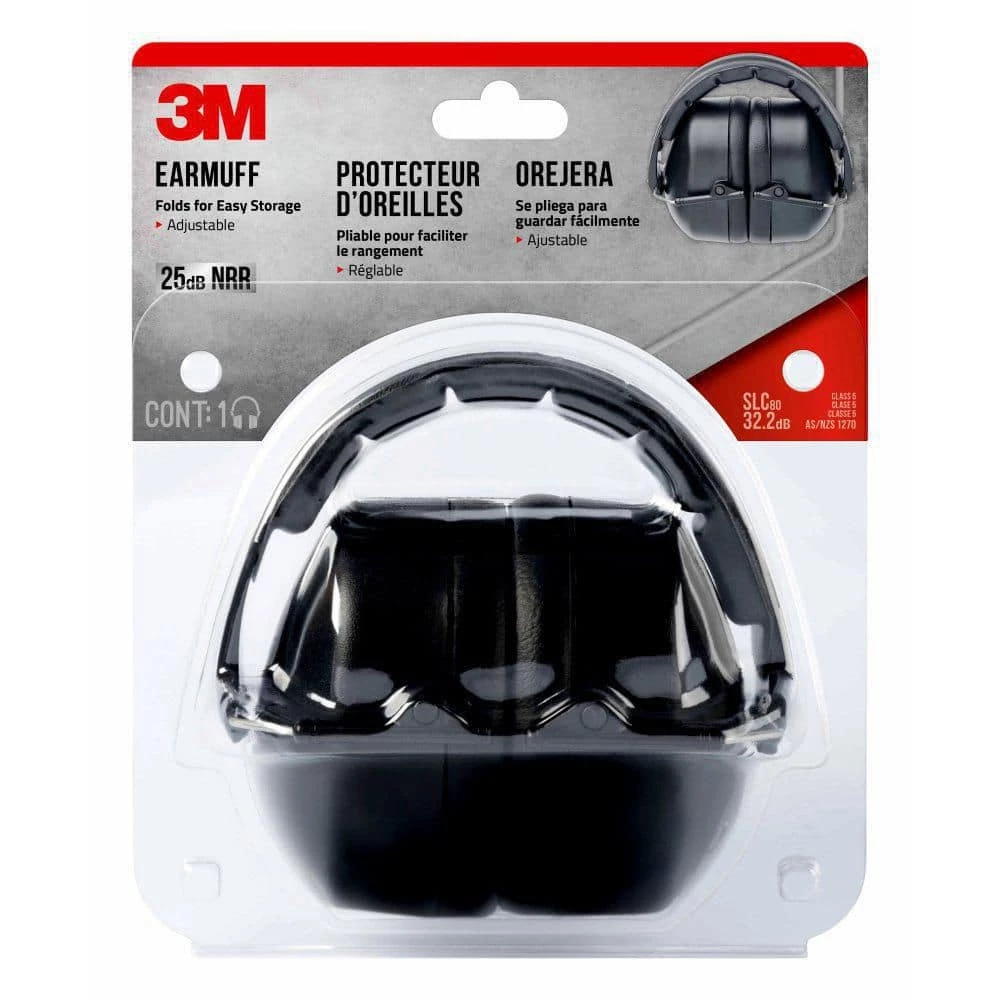 3M Black Folding Earmuff 8 3M Black Folding Earmuff - Image 8