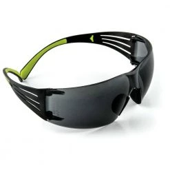 3M SecureFit 400 Series Black/Neon Green Frame with Anti-Fog Lens Safety Eyewear (3-Pack) -Safety Equipment Sales 3m safety glasses sf400 w 3pk 66 1000