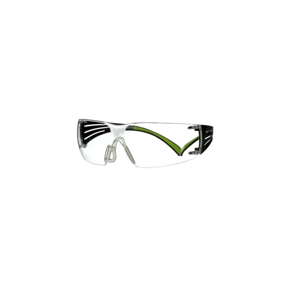 3M SecureFit 400 Black/Neon Green with Clear Anti-Fog Lenses Safety Glasses 2 3M SecureFit 400 Black/Neon Green with Clear Anti-Fog Lenses Safety Glasses - Image 2