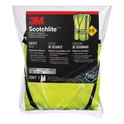 3M High-Visibility Yellow Polyester Reflective Class 2 Construction Reflective Safety Vest -Safety Equipment Sales 3m safety vests 94617 80030 77 1000