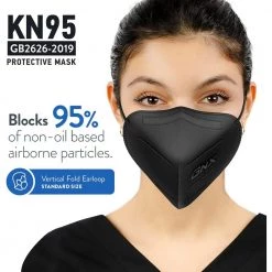 BNX Black Protective Earloop KN95 Mask Disposable Particulate Mask (50-Pack) -Safety Equipment Sales black bnx face masks bn kn95 e95 black 50pp fa 1000