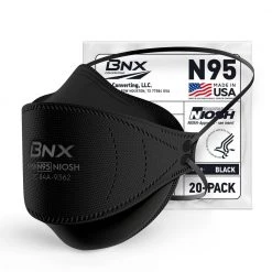 BNX N95 F95 Protective Face Mask, Particulate Respirator, NIOSH Approval Tri-Fold Cup/Fish Style in Black (20-Pack) 10 BNX N95 F95 Protective Face Mask, Particulate Respirator, NIOSH Approval Tri-Fold Cup/Fish Style in Black (20-Pack) -Safety Equipment Sales black bnx face masks bn n95 f95b 20pp c3 1000