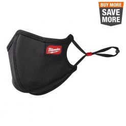 Milwaukee Small/Medium Black 3-Layer Reusable Performance Face Mask