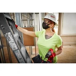 Milwaukee Large/X-Large Black 3-Layer Reusable Performance Face Mask -Safety Equipment Sales black milwaukee face masks 48 73 4237 c3 1000