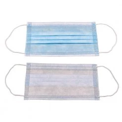 SUPPLYAID 3-Layer Disposable Face Masks (50-Count) -Safety Equipment Sales blue supplyaid face masks rrs dfm 50pk 40 1000