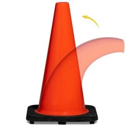 BOEN 18 in. Orange PVC Non Reflective Traffic Safety Cone -Safety Equipment Sales boen traffic cones tc 18 4f 1000
