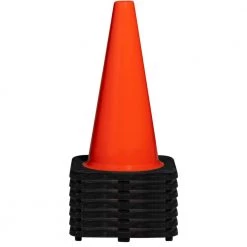 BOEN 18 in. Orange PVC Non Reflective Traffic Safety Cone -Safety Equipment Sales boen traffic cones tc 18 fa 1000