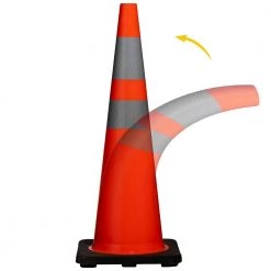 BOEN 36 in. Orange PVC Reflective Traffic Safety Cone -Safety Equipment Sales boen traffic cones tc 36r 4f 1000