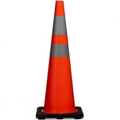 BOEN 36 in. Orange PVC Reflective Traffic Safety Cone