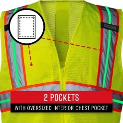 Coast SV400 Rechargeable Lighted High Visibility Safety Vest with Reflective Glow Stripes, Meets ANSI/ISEA Standards, Yellow -Safety Equipment Sales coast safety vests 30390 44 1000