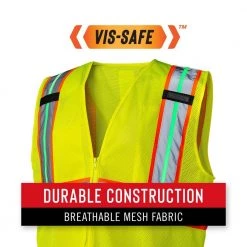Coast SV400 Rechargeable Lighted High Visibility Safety Vest with Reflective Glow Stripes, Meets ANSI/ISEA Standards, Yellow -Safety Equipment Sales coast safety vests 30390 d4 1000