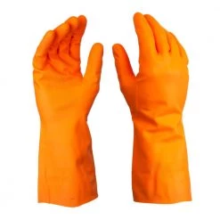 HDX LG/XL Orange Nitrile Long Cuff Gloves