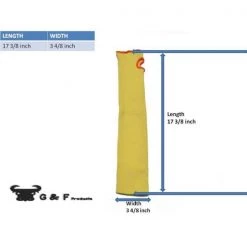 G & F Products Kevlar 18 in. Knit Sleeve with Thumb Slot in Yellow -Safety Equipment Sales g f products safety accessories 58123 1 4f 1000