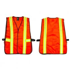 G & F Products Orange All Industrial Safety Vest with Reflective Strip Neon