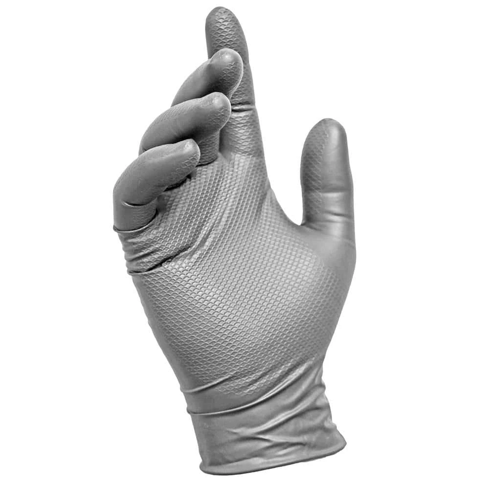 GORILLA GRIP Large Gray Nitrile Disposable Gloves (100-Count) 2 GORILLA GRIP Large Gray Nitrile Disposable Gloves (100-Count) - Image 2