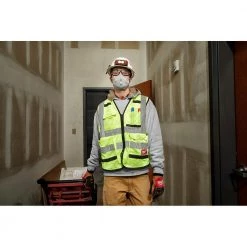 Milwaukee Gray 2-Layer Reusable Face Mask (10-Pack) -Safety Equipment Sales gray milwaukee face masks 48 73 4232 44 1000