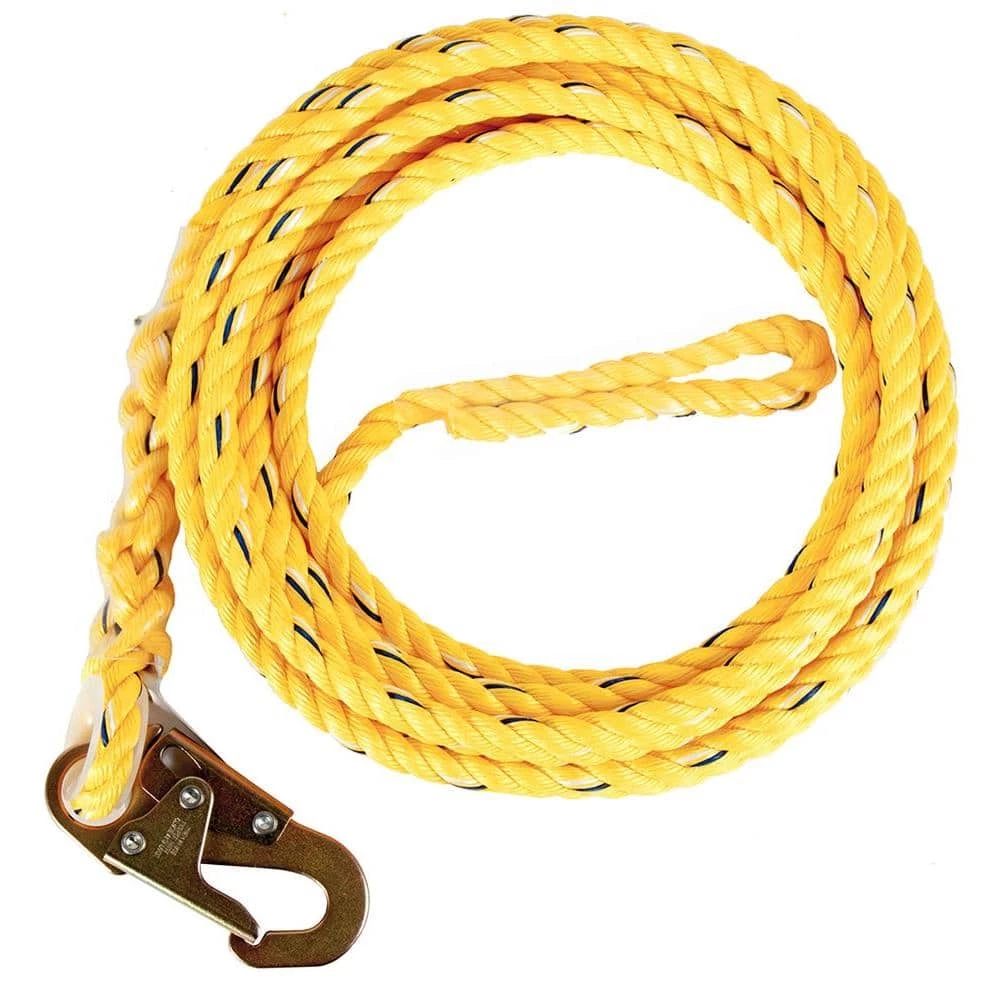 Guardian Fall Protection 5/8 in. x 25 ft. Poly Steel Rope with Snaphook 1 Guardian Fall Protection 5/8 in. x 25 ft. Poly Steel Rope with Snaphook