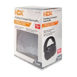 HDX Black Folding Ear Muff NRR 26 -Safety Equipment Sales hdx ear muffs hdfem26b vpd4 1f 1000