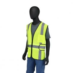 HDX Hi-Visibility Lime Green Class 2 Reflective Adjustable Safety Vest -Safety Equipment Sales hdx safety vests hdx46510 ovpd8 1f 1000