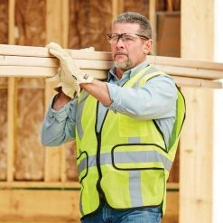 HDX Hi-Visibility Lime Green Class 2 Reflective Adjustable Safety Vest -Safety Equipment Sales hdx safety vests hdx46510 ovpd8 31 1000