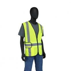 HDX Hi-Visibility Lime Green Class 2 Reflective Adjustable Safety Vest -Safety Equipment Sales hdx safety vests hdx46510 ovpd8 44 1000