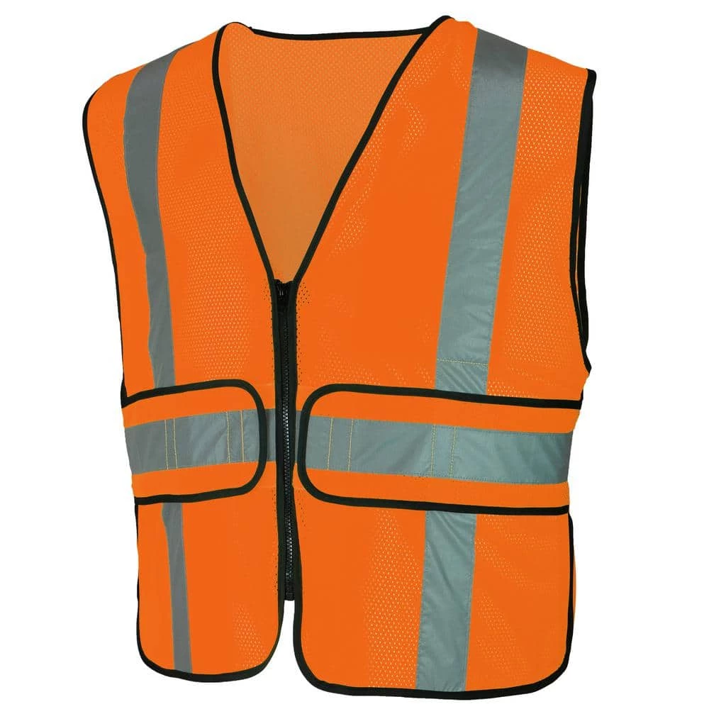 HDX Hi Visibility Orange Class 2 Reflective Adjustable Safety Vest 1 HDX Hi Visibility Orange Class 2 Reflective Adjustable Safety Vest