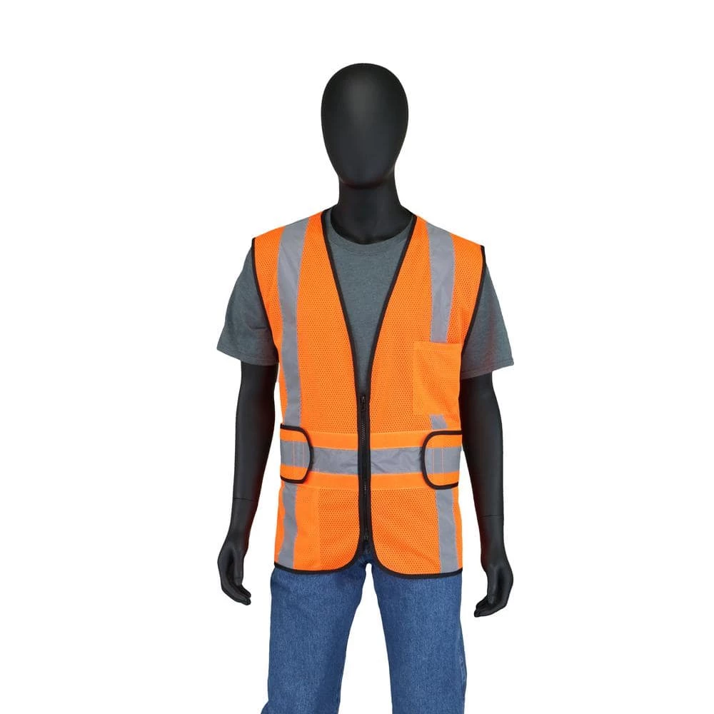 HDX Hi Visibility Orange Class 2 Reflective Adjustable Safety Vest 2 HDX Hi Visibility Orange Class 2 Reflective Adjustable Safety Vest - Image 2