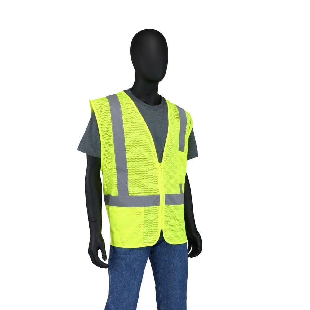 HDX Hi Visibility Lime Green Class 2 Reflective Safety Vest 5 HDX Hi Visibility Lime Green Class 2 Reflective Safety Vest - Image 5
