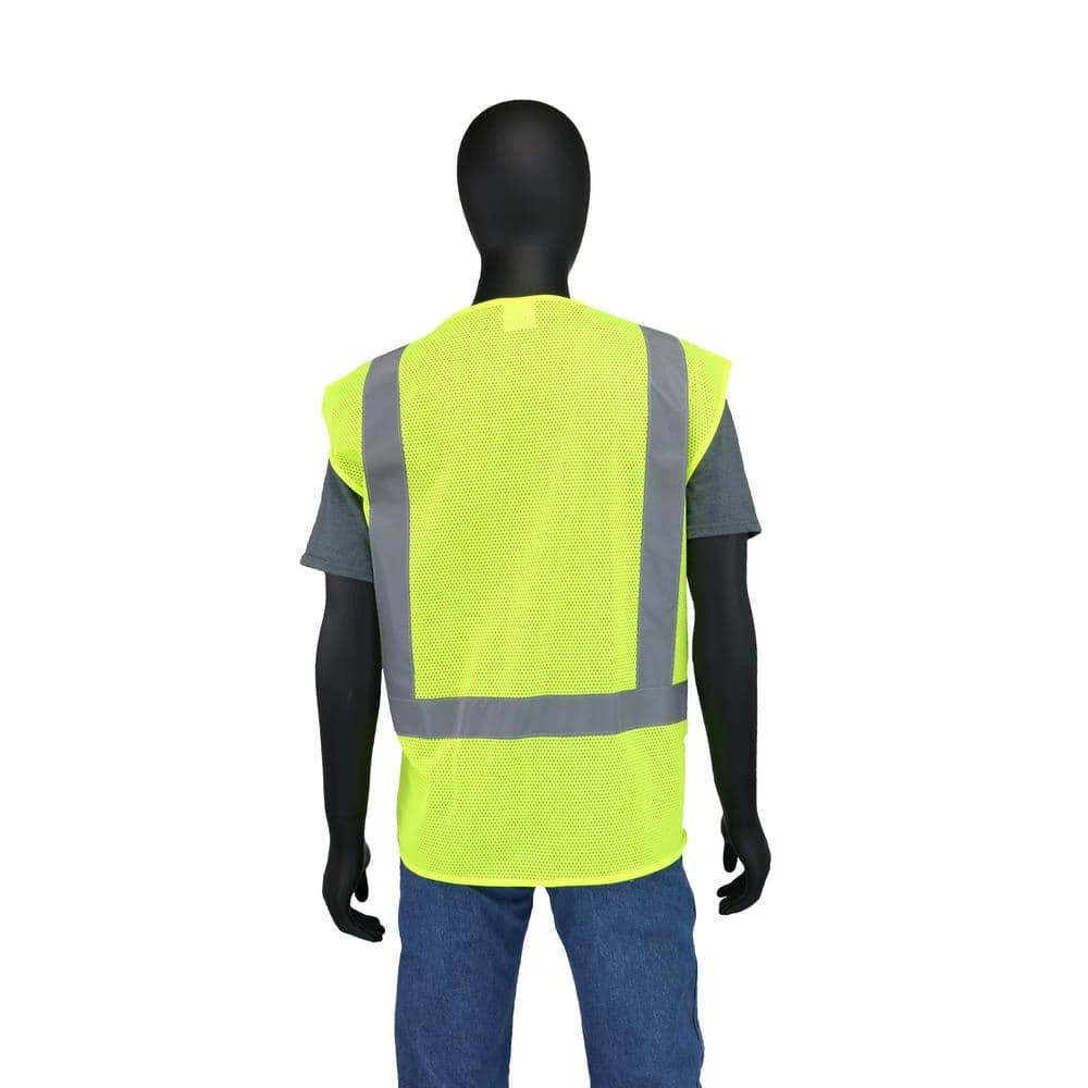 HDX Hi Visibility Lime Green Class 2 Reflective Safety Vest 3 HDX Hi Visibility Lime Green Class 2 Reflective Safety Vest - Image 3