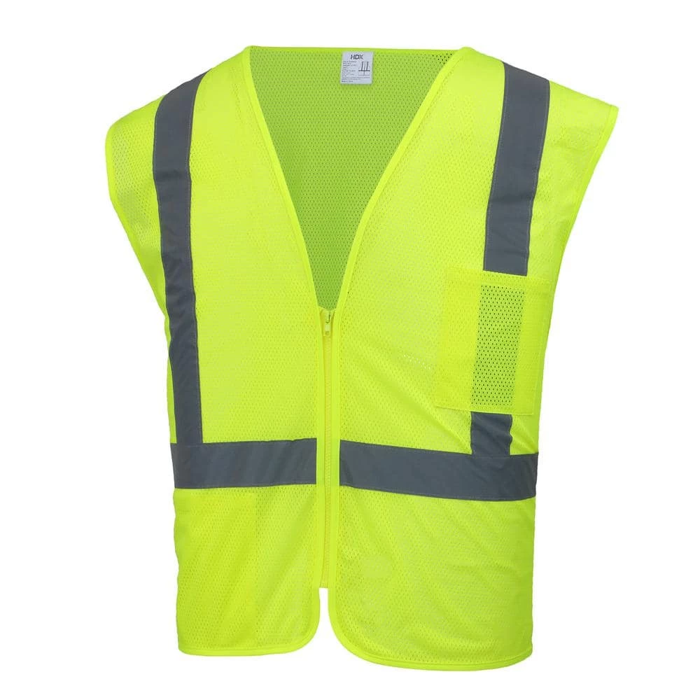 HDX Hi Visibility Lime Green Class 2 Reflective Safety Vest 1 HDX Hi Visibility Lime Green Class 2 Reflective Safety Vest