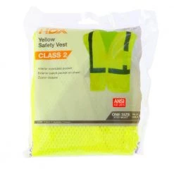 HDX Hi Visibility Lime Green Class 2 Reflective Safety Vest 13 HDX Hi Visibility Lime Green Class 2 Reflective Safety Vest -Safety Equipment Sales hdx safety vests hdx46512 ovpd8 fa 1000