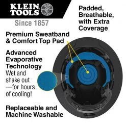 Klein Tools Vented Full Brim Premium KARBN Hard Hat Class C with Headlamp -Safety Equipment Sales karbn pattern klein tools hard hats 60347 40 1000