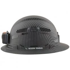 Klein Tools Vented Full Brim Premium KARBN Hard Hat Class C with Headlamp -Safety Equipment Sales karbn pattern klein tools hard hats 60347 4f 1000
