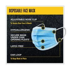 MAXIMUM SAFETY 3-Ply Disposable Mask (50-Pack) -Safety Equipment Sales maximum safety safety accessories mx00478 vpd8 c3 1000