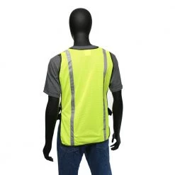 MAXIMUM SAFETY 48 in. Hi-Vis Yellow Mesh Safety Vest -Safety Equipment Sales maximum safety safety vests mx47100 occ12 4f 1000