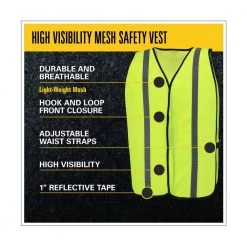 MAXIMUM SAFETY 48 in. Hi-Vis Yellow Mesh Safety Vest -Safety Equipment Sales maximum safety safety vests mx47100 occ12 a0 1000