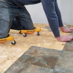 Milescraft KneeBlades Durable Rolling Knee Pads -Safety Equipment Sales milescraft flooring knee pads 1603 1f 1000