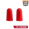 Milwaukee Red Disposable Earplugs (10-Pack) with 32 dB Noise Reduction Rating