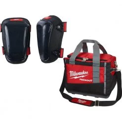 Milwaukee Hard Gel Knee Pads with PACKOUT Tool Bag