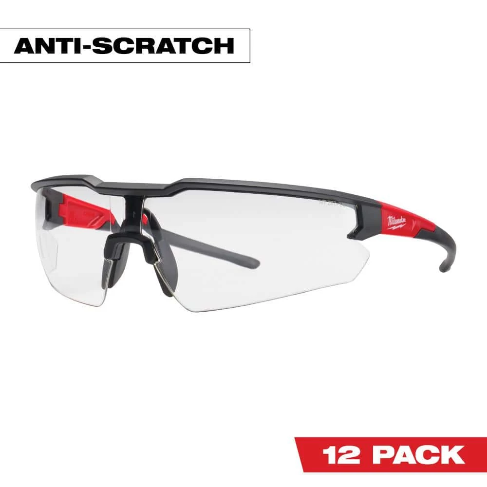 Milwaukee Safety Glasses with Clear Anti-Scratch Lenses (12-Pack) 1 Milwaukee Safety Glasses with Clear Anti-Scratch Lenses (12-Pack)