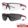 Milwaukee Safety Glasses with Clear Anti-Scratch Lenses and Safety Glasses with Tinted Anti-Scratch Lenses (6-Pack)