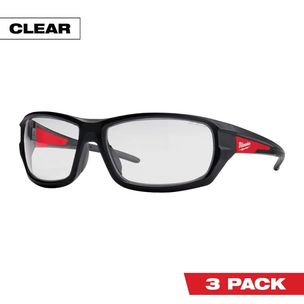 Milwaukee Performance Safety Glasses with Clear Fog-Free Lenses (3-Pack) 1 Milwaukee Performance Safety Glasses with Clear Fog-Free Lenses (3-Pack)