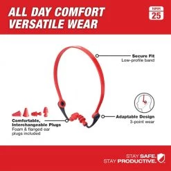 Milwaukee Performance Safety Glasses with Tinted Fog-Free Lenses & Banded Reusable Red Earplugs with 25 dB Noise Reduction Rating -Safety Equipment Sales milwaukee safety glasses 48 73 2025 48 73 3201 a0 1000