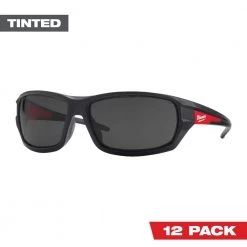 Milwaukee Performance Safety Glasses with Tinted Fog-Free Lenses (12-Pack)