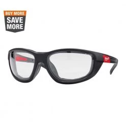 Milwaukee Performance Safety Glasses with Clear Fog-Free Lenses and Gasket