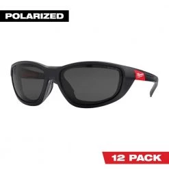 Milwaukee Performance Polarized Safety Glasses with Tinted Fog-Free Lenses and Gasket (12-Pack)