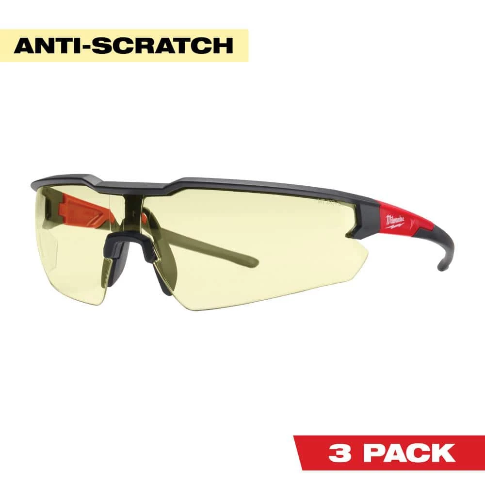 Milwaukee Safety Glasses with Yellow Anti-Scratch Lenses (3-Pack) 1 Milwaukee Safety Glasses with Yellow Anti-Scratch Lenses (3-Pack)