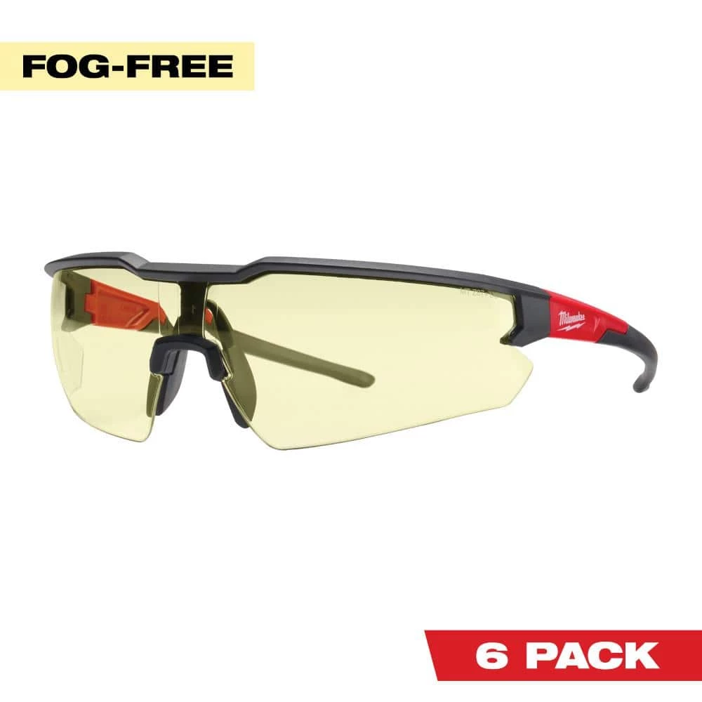 Milwaukee Safety Glasses with Yellow Fog-Free Lenses (6-Pack) 1 Milwaukee Safety Glasses with Yellow Fog-Free Lenses (6-Pack)