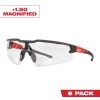 Milwaukee Bifocal Safety Glasses with +1.50 Magnified Clear Anti-Scratch Lenses (6-Pack)