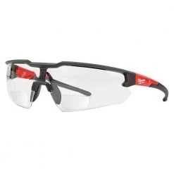 Milwaukee Bifocal Safety Glasses with +2.00 Magnified Clear Anti-Scratch Lenses (6-Pack) -Safety Equipment Sales milwaukee safety glasses 48 73 2204x6 31 1000
